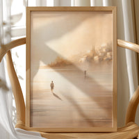 Ethereal Journey Through Amber Waters
