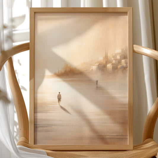 Ethereal Journey Through Amber Waters