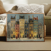 Parisian Winter Through Pastel Facades