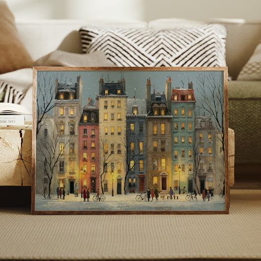 Parisian Winter Through Pastel Facades