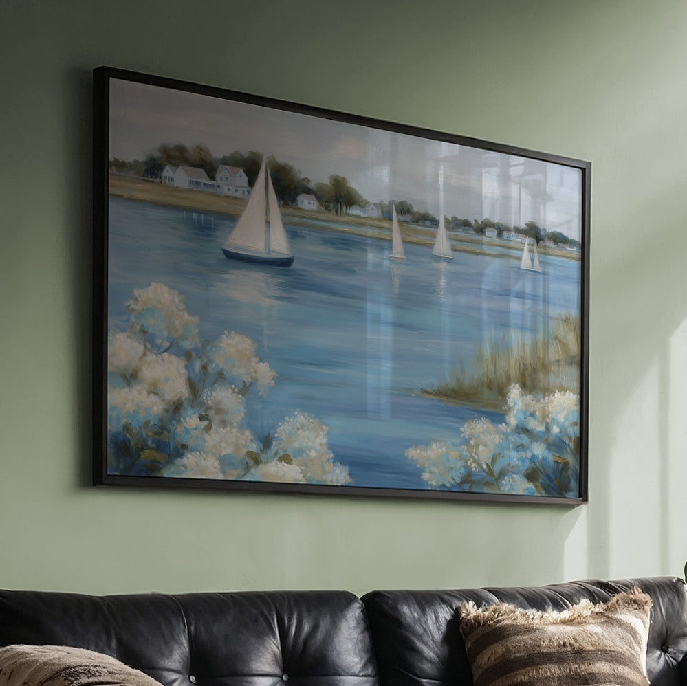 Coastal Symphony in White and Blue