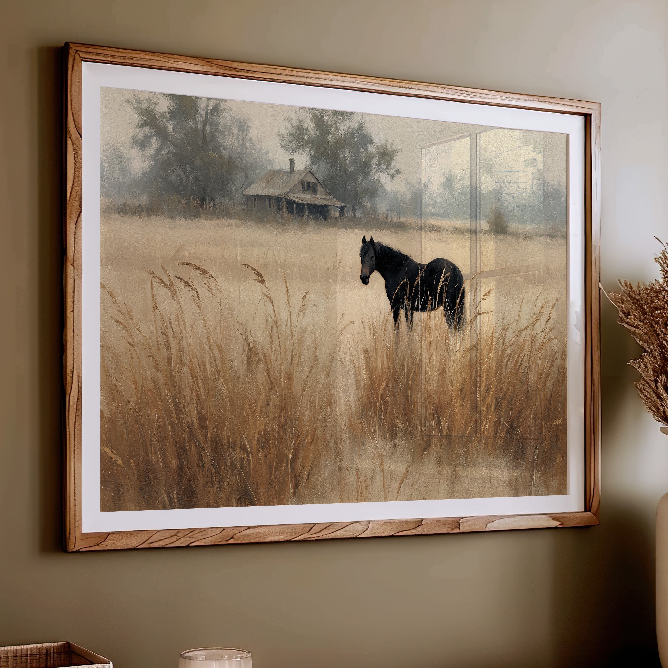 Ebony Horse in Amber Meadows