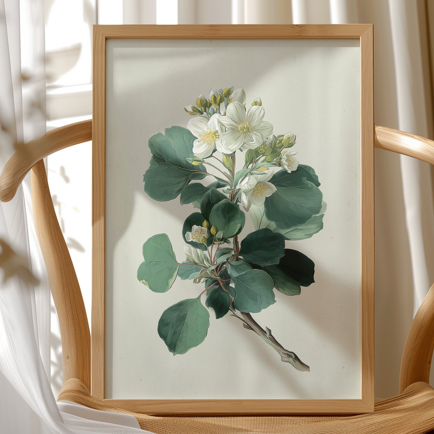 Ivory Blooms On Weathered Parchment