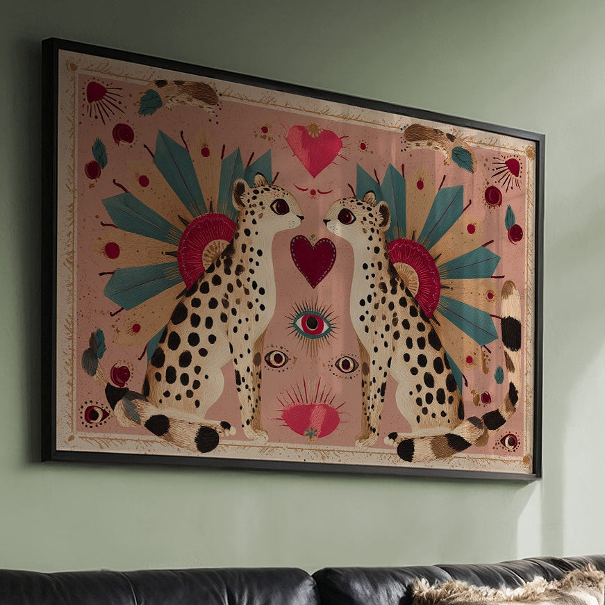 Twin Leopards Share One Heart