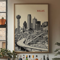 Highways Curve Through Big D Skyline