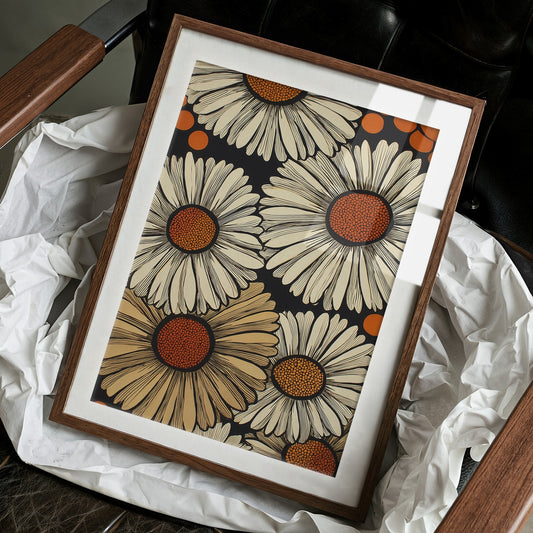 Daisies Dance In Copper Light