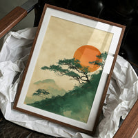 Pine Branches Reach For Rising Sun