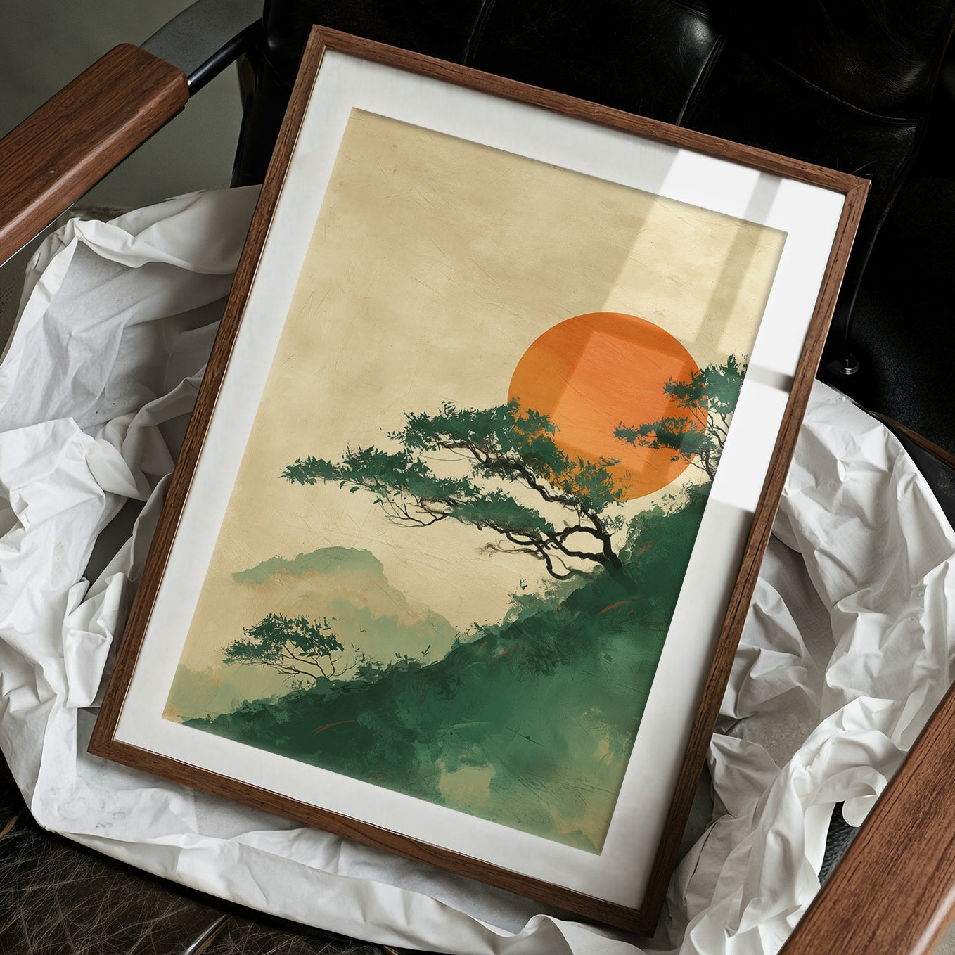 Pine Branches Reach For Rising Sun