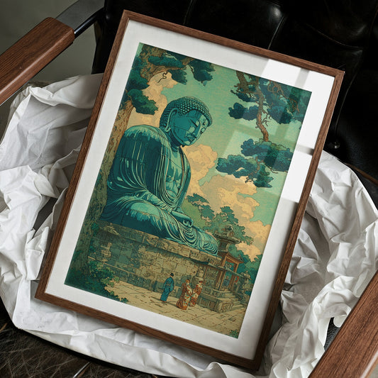 Jade Buddha Beneath Golden Clouds