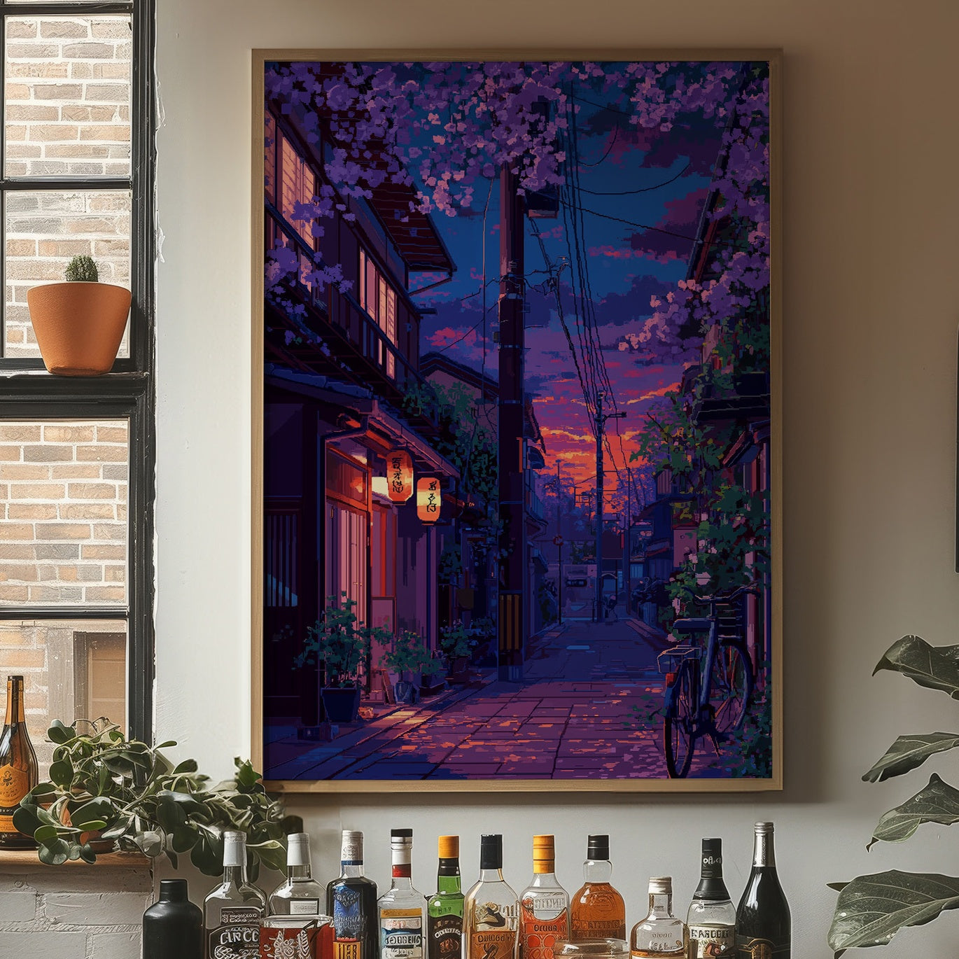 Cherry Blossoms Paint The Twilight Street