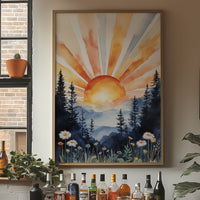 Daisies Dance At Mountain Dawn