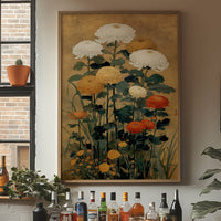 Chrysanthemums Dance In Golden Light