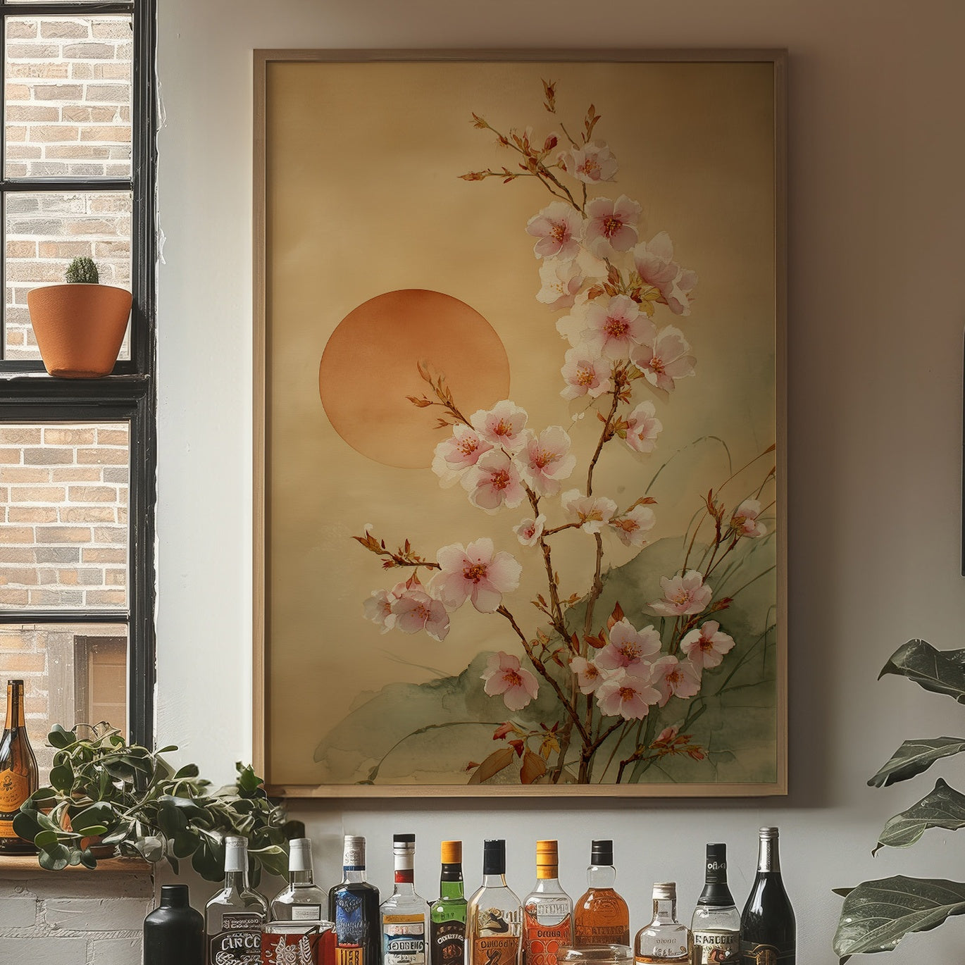 Cherry Blossoms Dance With Setting Sun