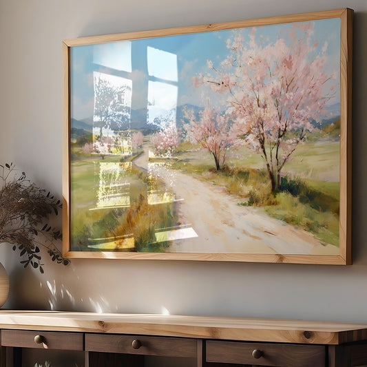 Cherry Blossoms Line Mountain Road