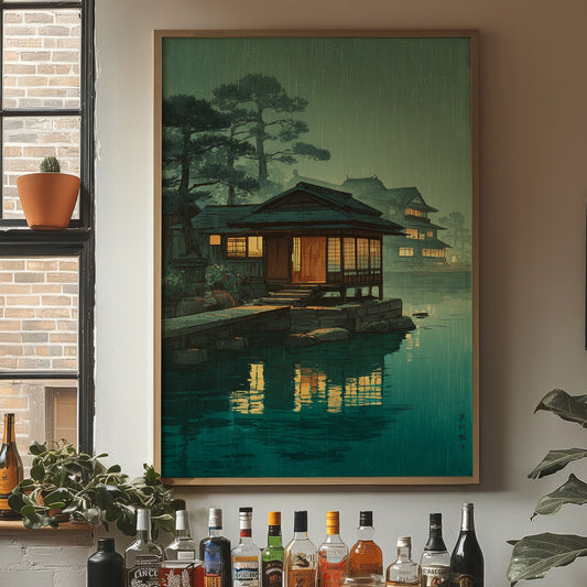 Lanterns Float On Emerald Waters