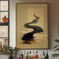 Ink Rivers Flow Through Golden Light