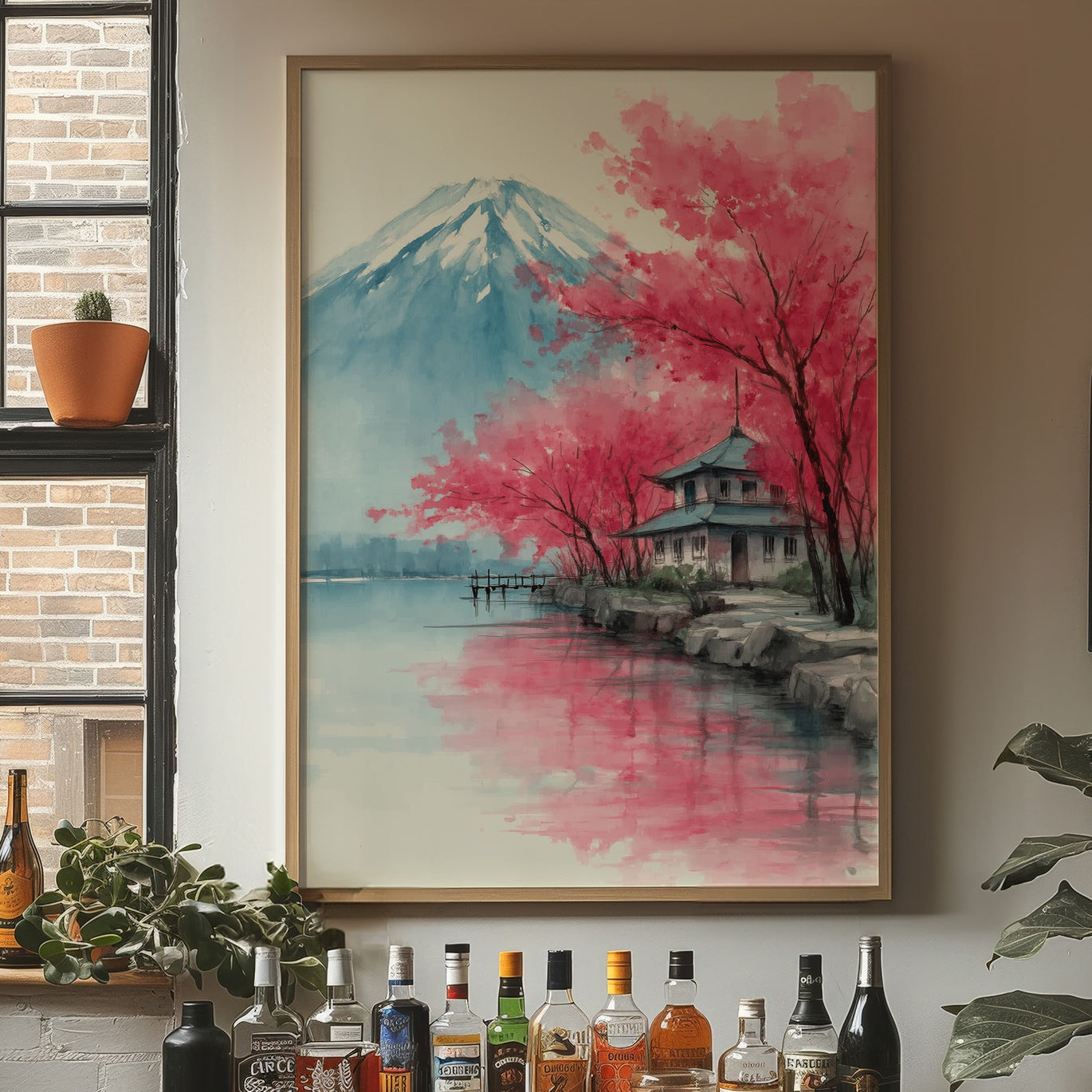 Pink Cherry Blossoms Dance Near Fuji