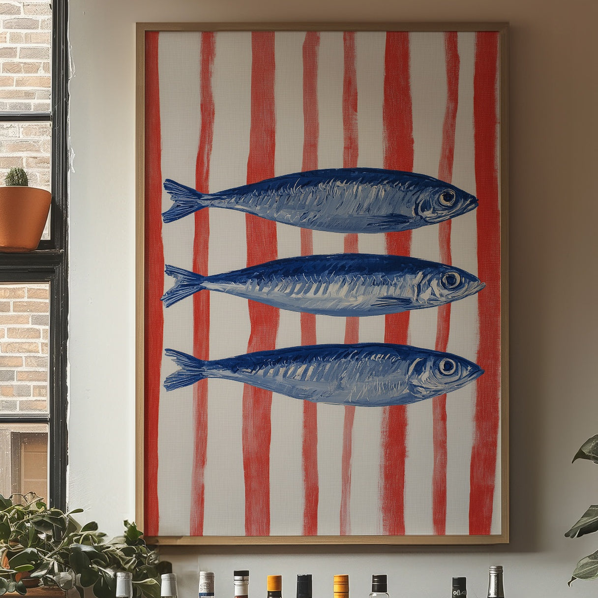 Coastal Blues Meet Striped Shores