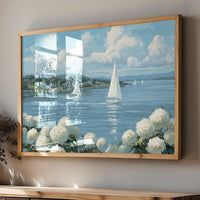 Hydrangeas Bloom By Sailing Waters