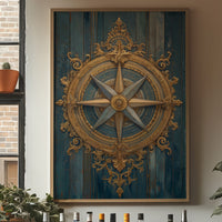 Gilded Compass Charts Distant Shores