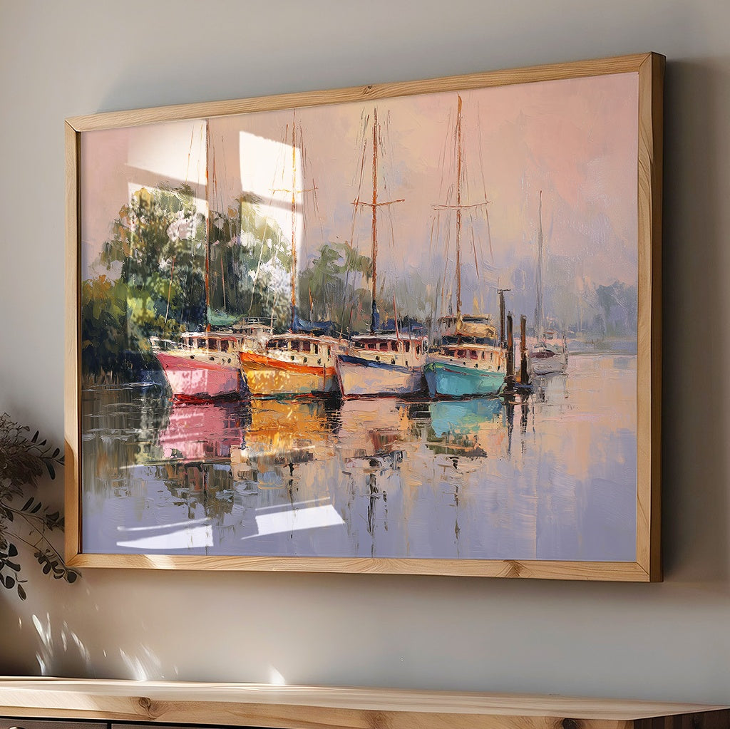 Harbor Dreams At Sunset Blush