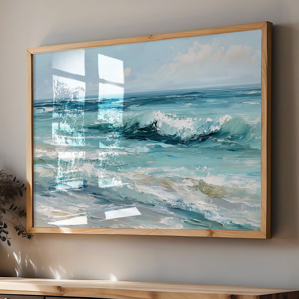 Teal Waves Beckon Morning Light