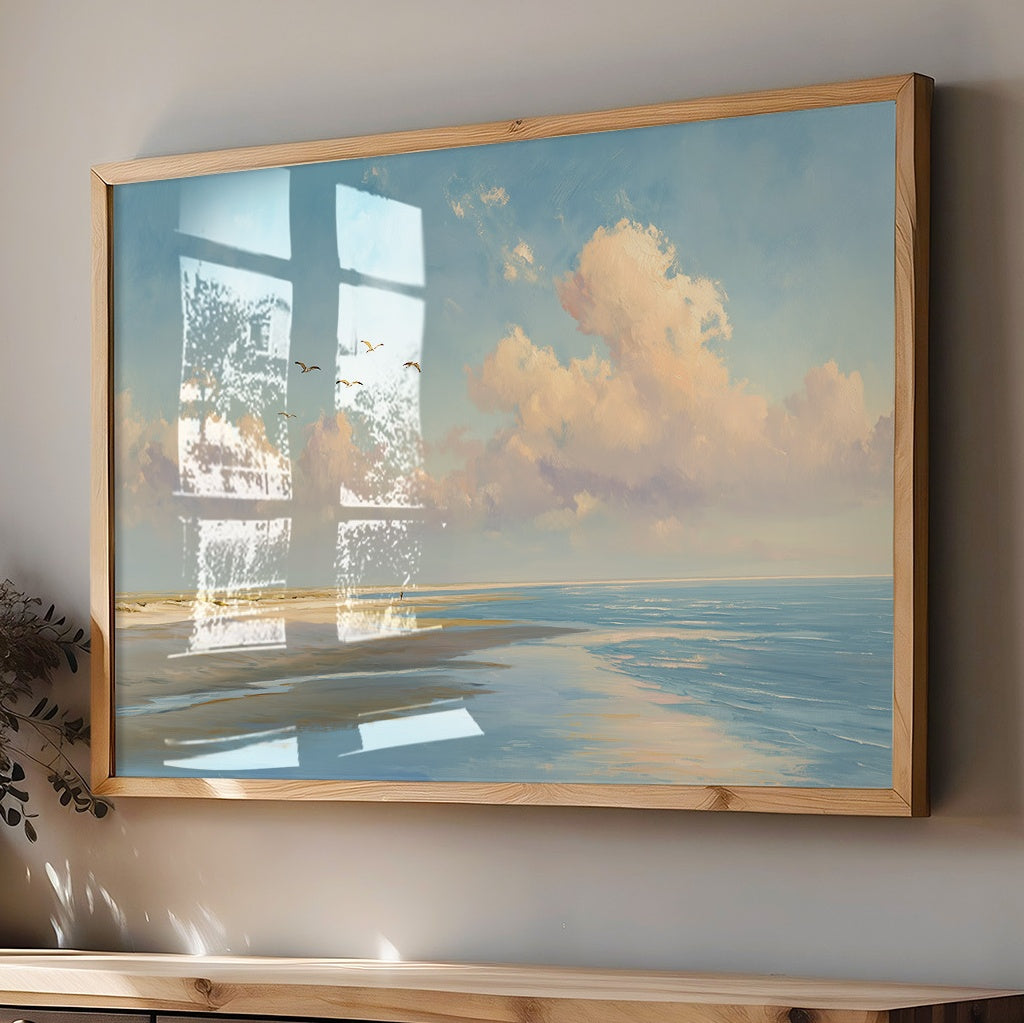 Birds Soar Above Coastal Reverie