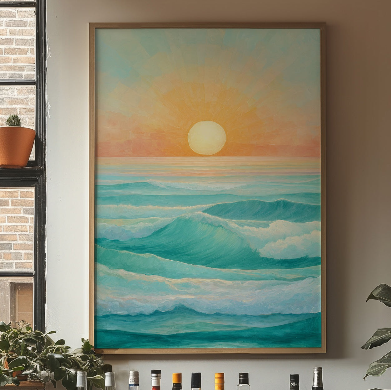 Coastal Dawn Paints Aqua Waves