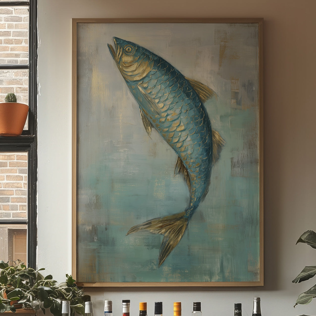 Teal Scales Catch Morning Light