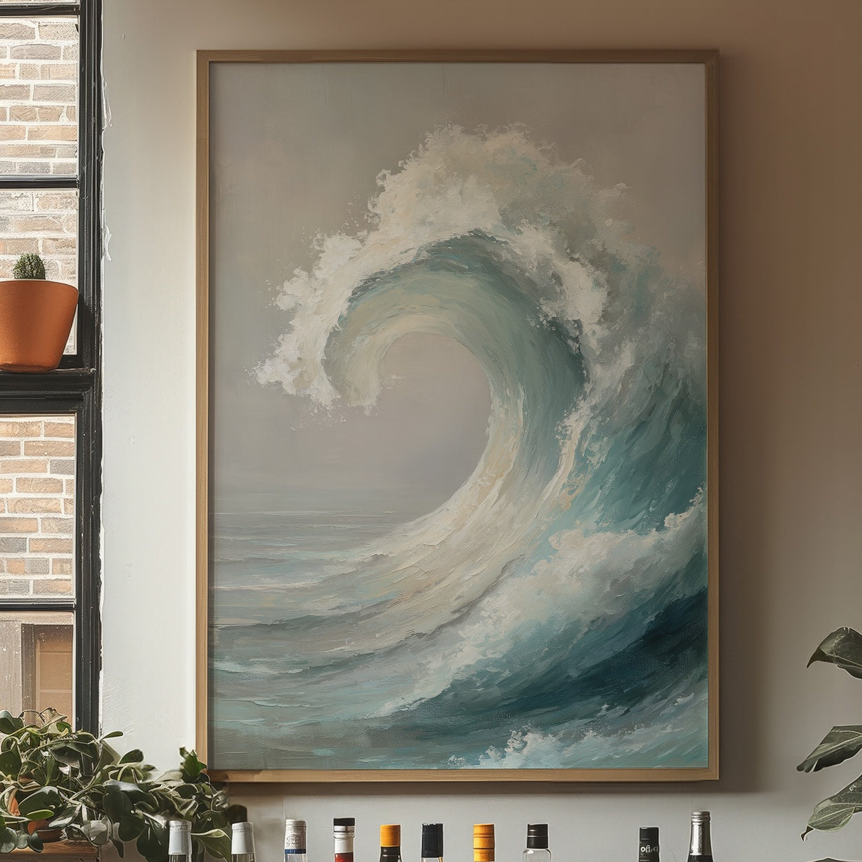 Ocean Memory In Wooden Frame