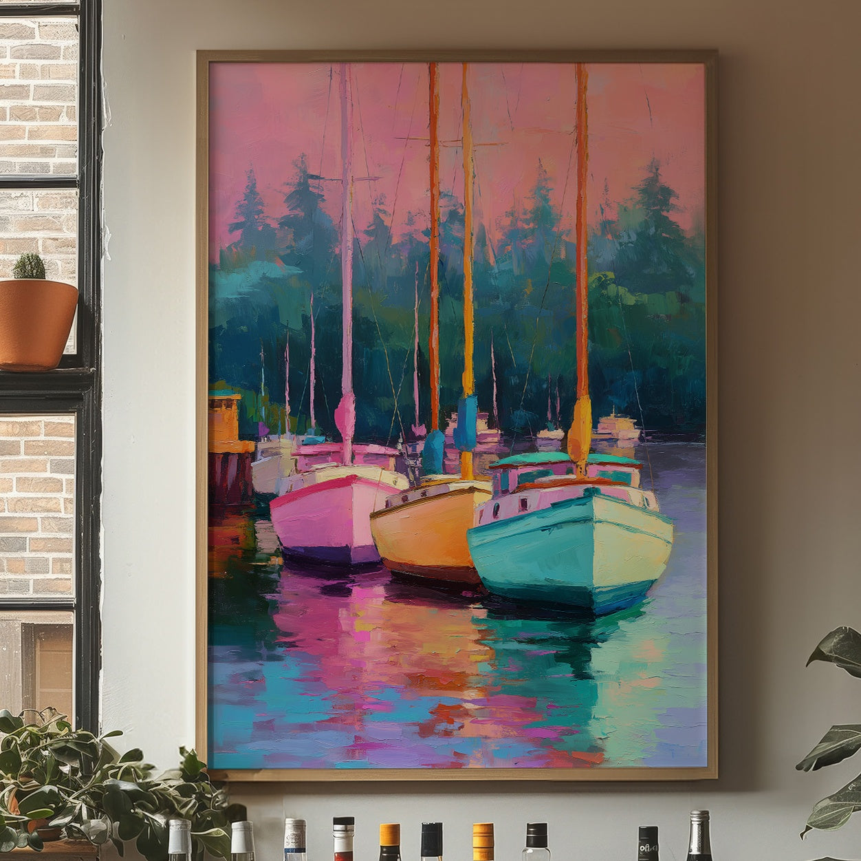 Pastel Fleet At Twilight Harbor