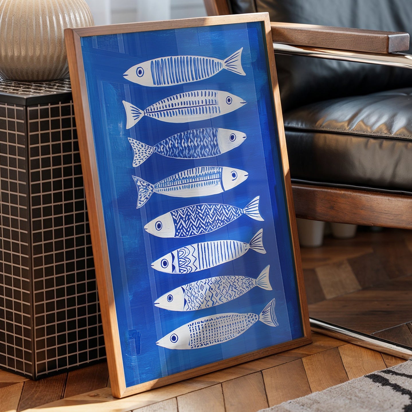 Cobalt Currents Harbor White Scales