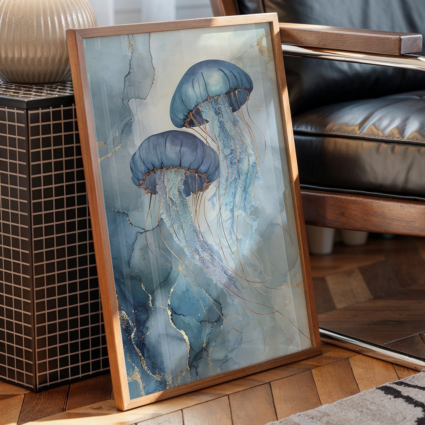 Cerulean Dancers in Liquid Cosmos