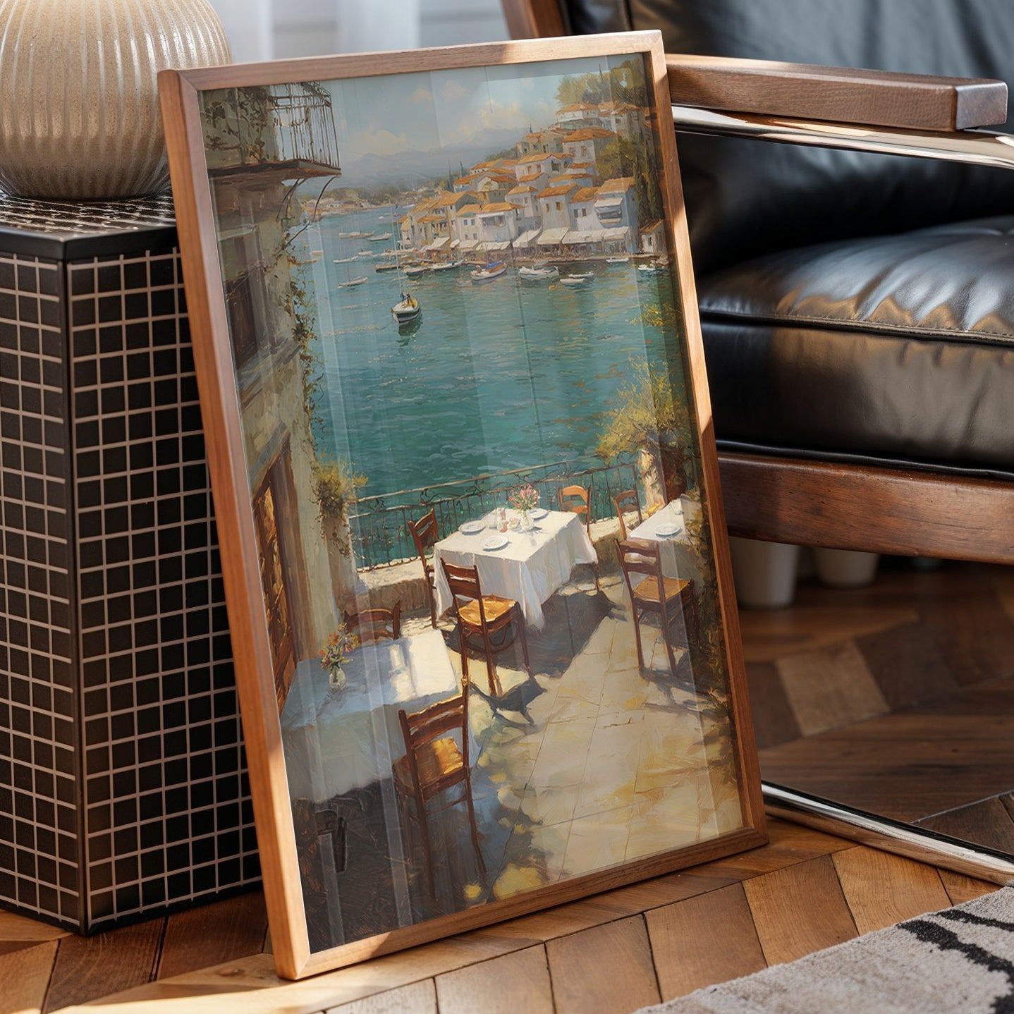 Mediterranean Terrace Awaits Twilight