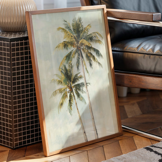 Coastal Whispers Against Mint Sky