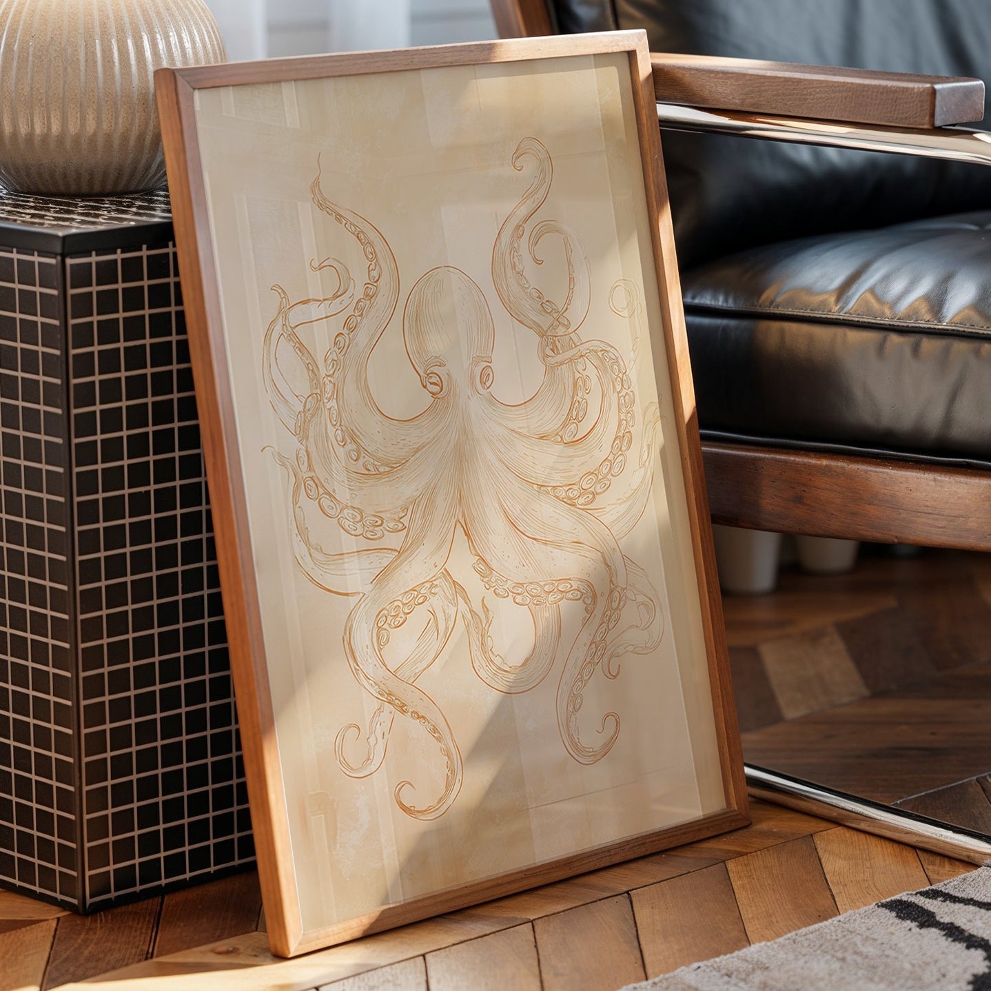 Tentacles Embrace Sepia Dreams