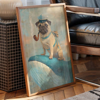 Nautical Pug's Whimsical Voyage