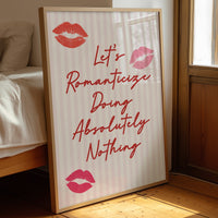 Crimson Confessions Against Pastel Stripes