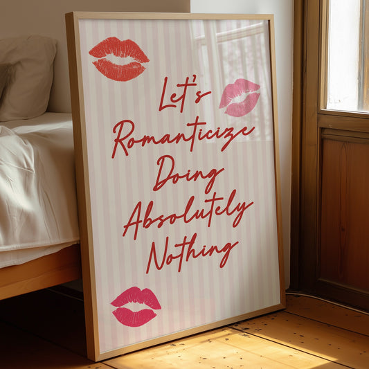 Crimson Confessions Against Pastel Stripes