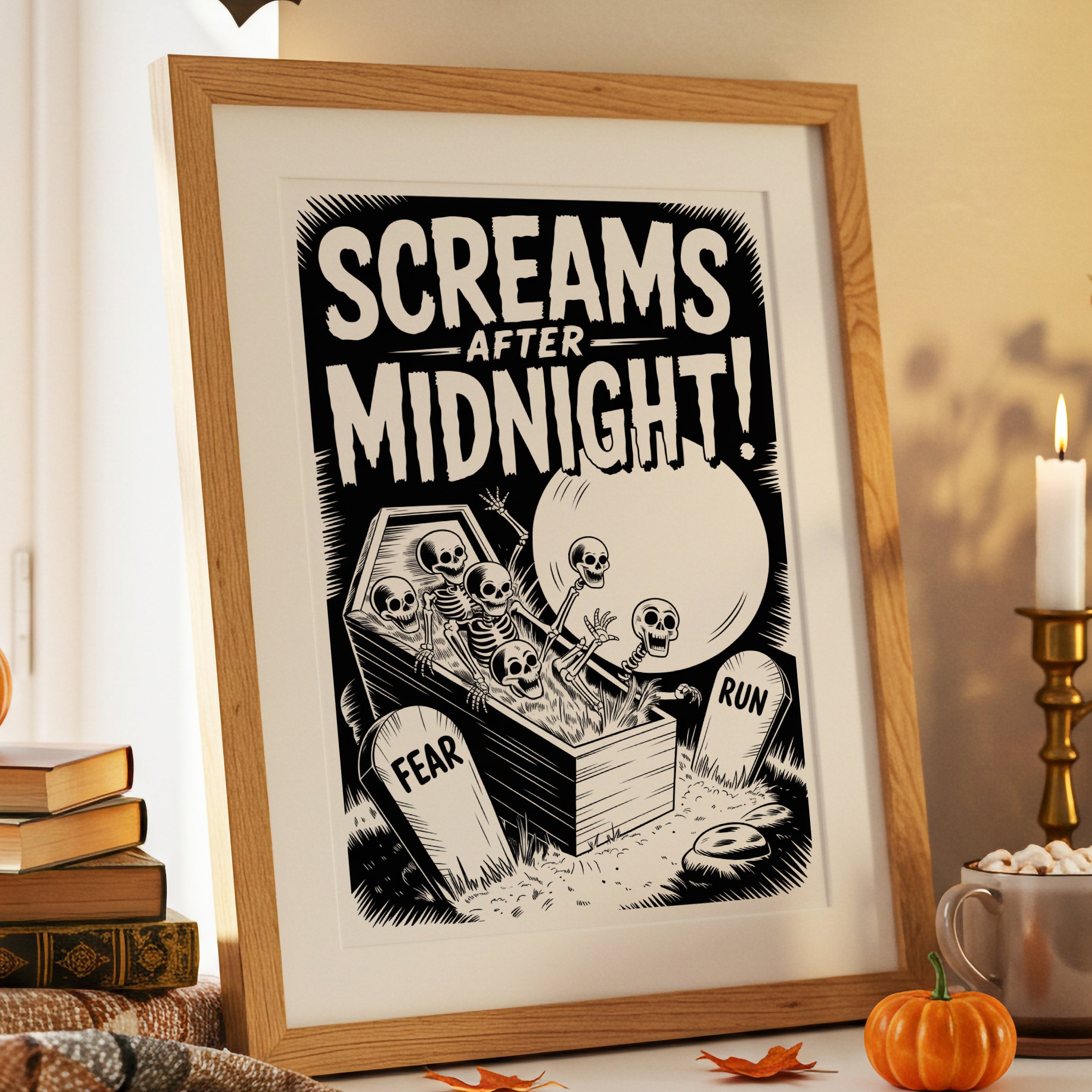 Moonlit Graveyard Awakens Ancient Bones