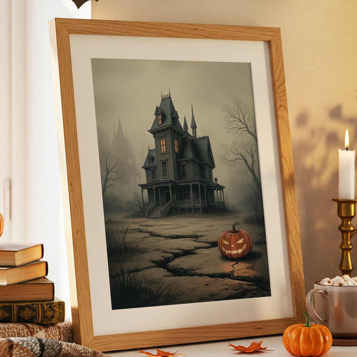 Lantern Watches Over Haunted Path