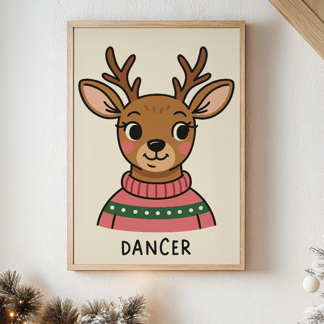 Cozy Reindeer In Holiday Sweater