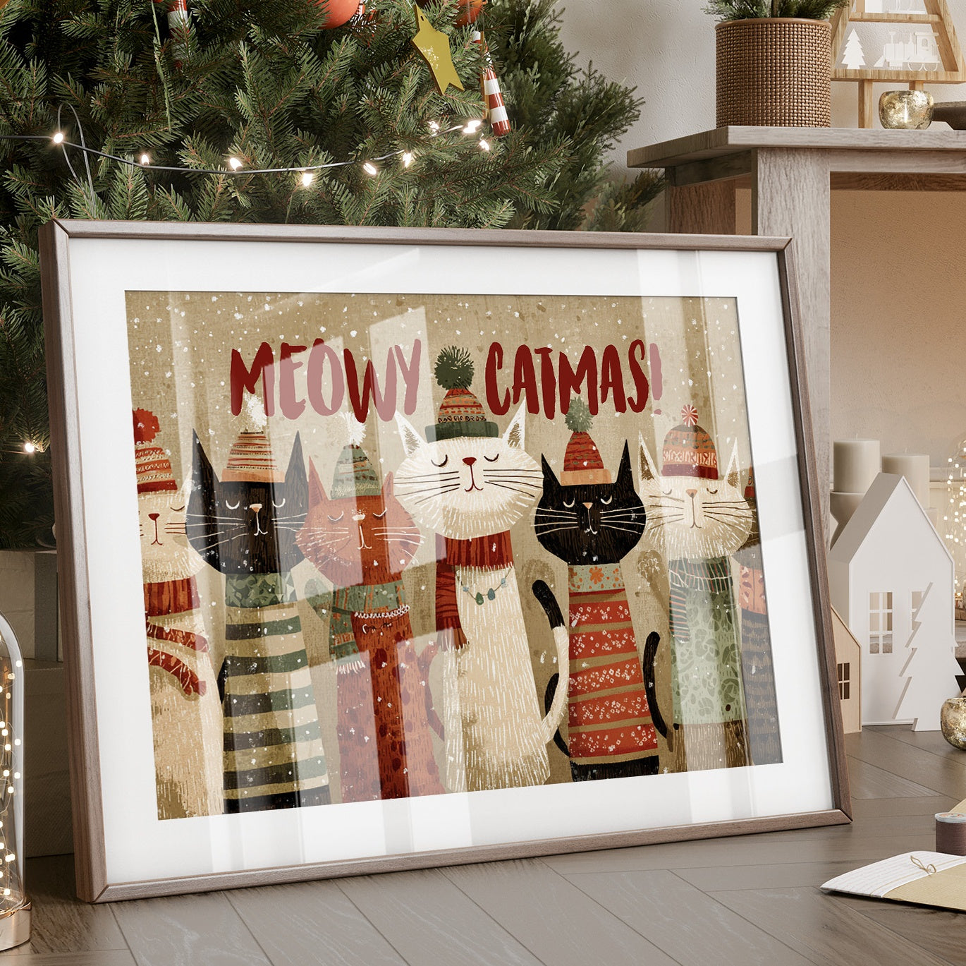 Feline Choir Sings Winter Joy