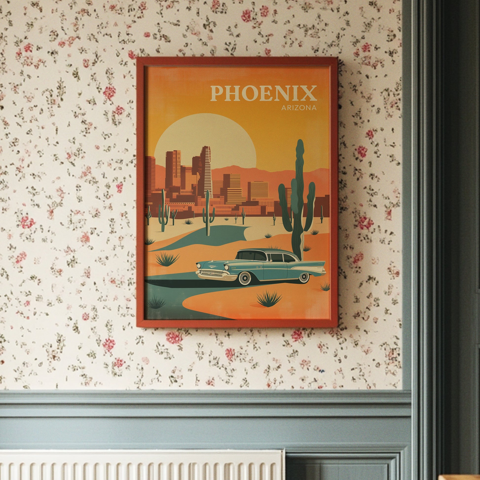 Sunset Cruising Through Desert Horizons