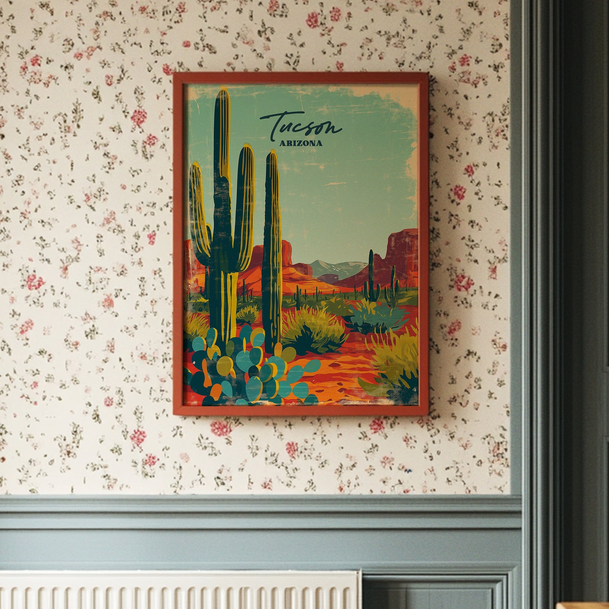 Saguaro Skies Over Painted Trails