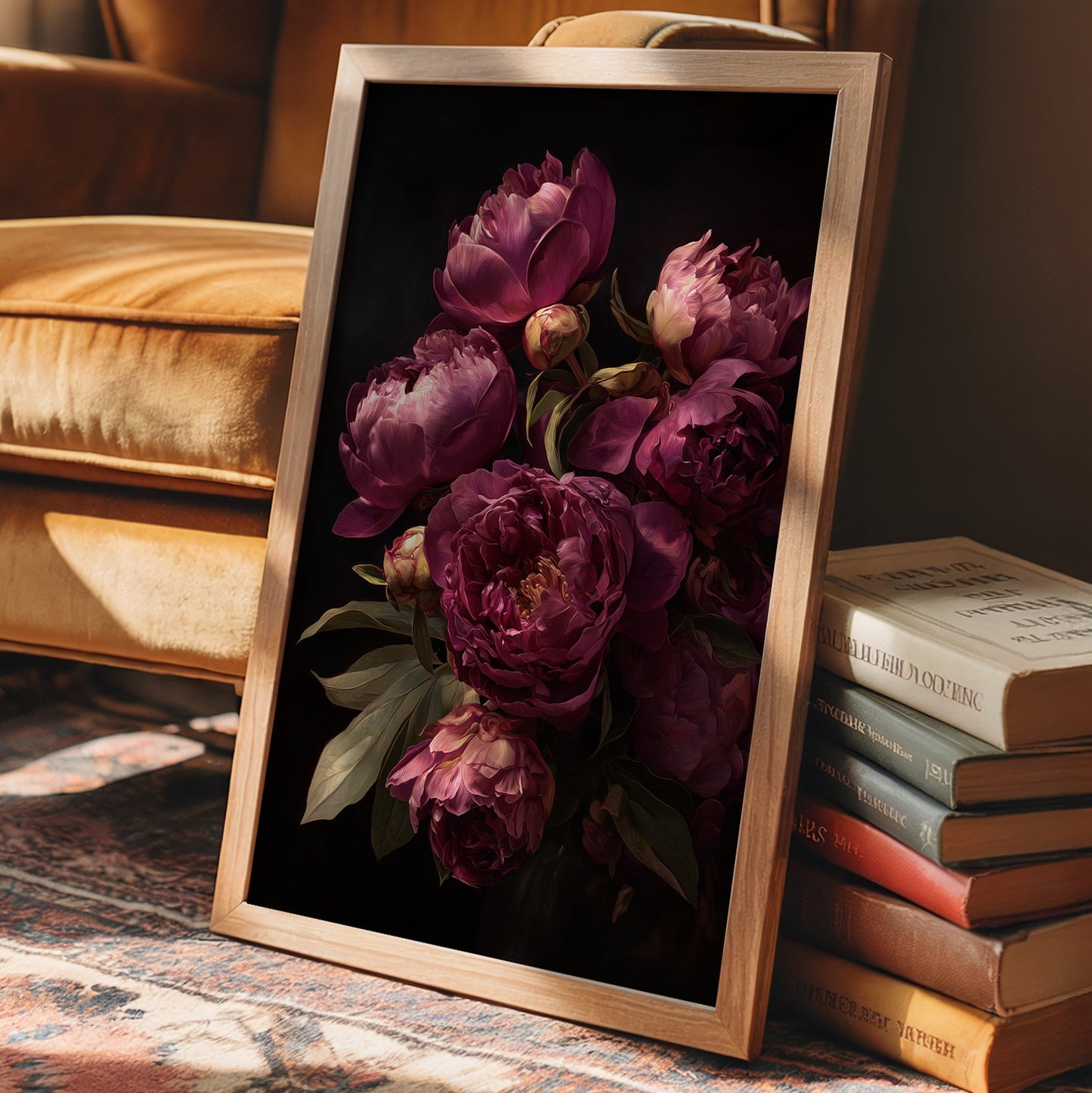 Velvet Blooms Against Midnight Walls