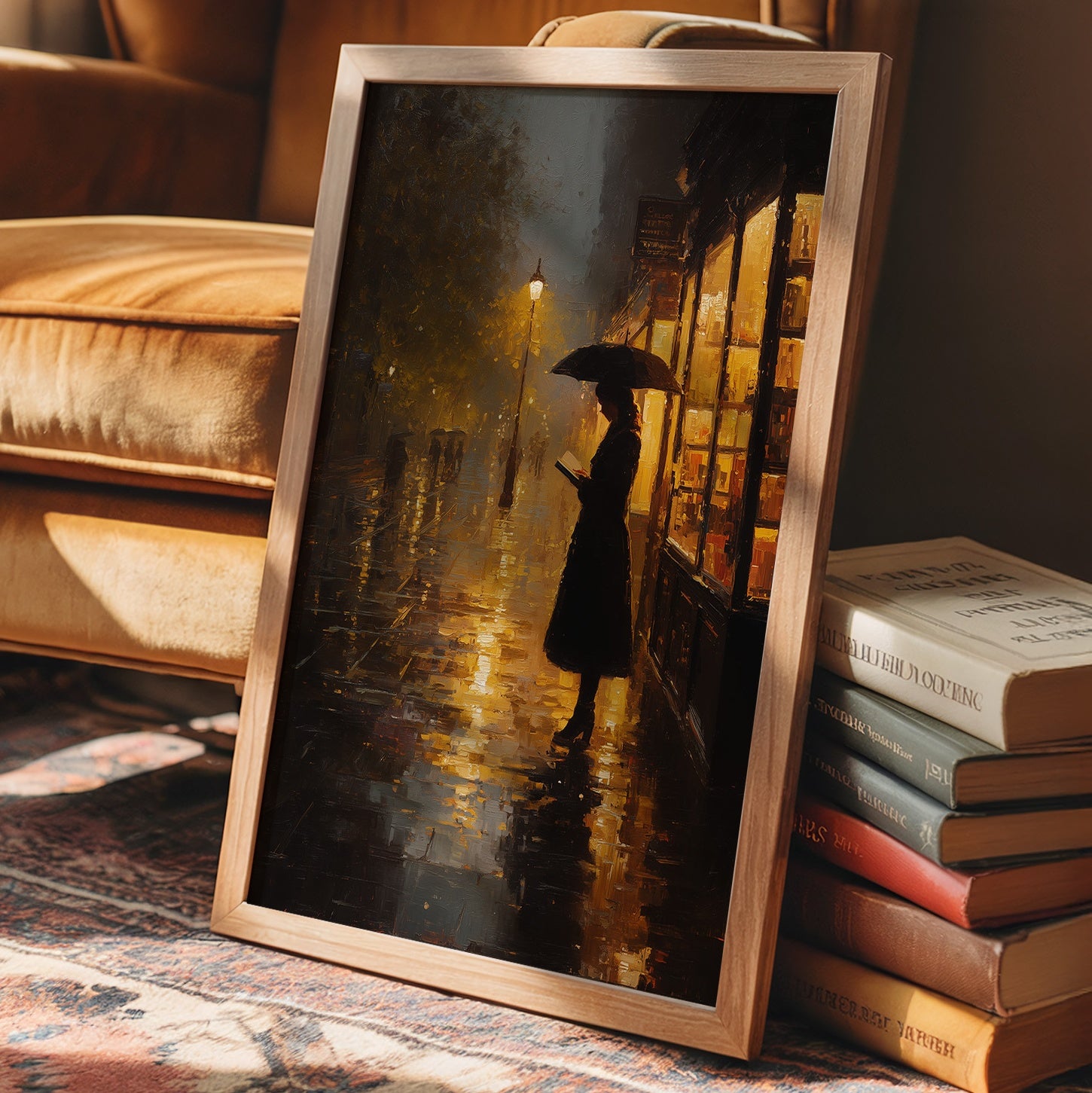 Rain-Soaked Pages After Dusk