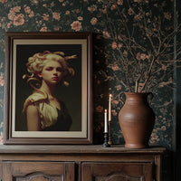 Golden Serpents Among Ivory Drapes