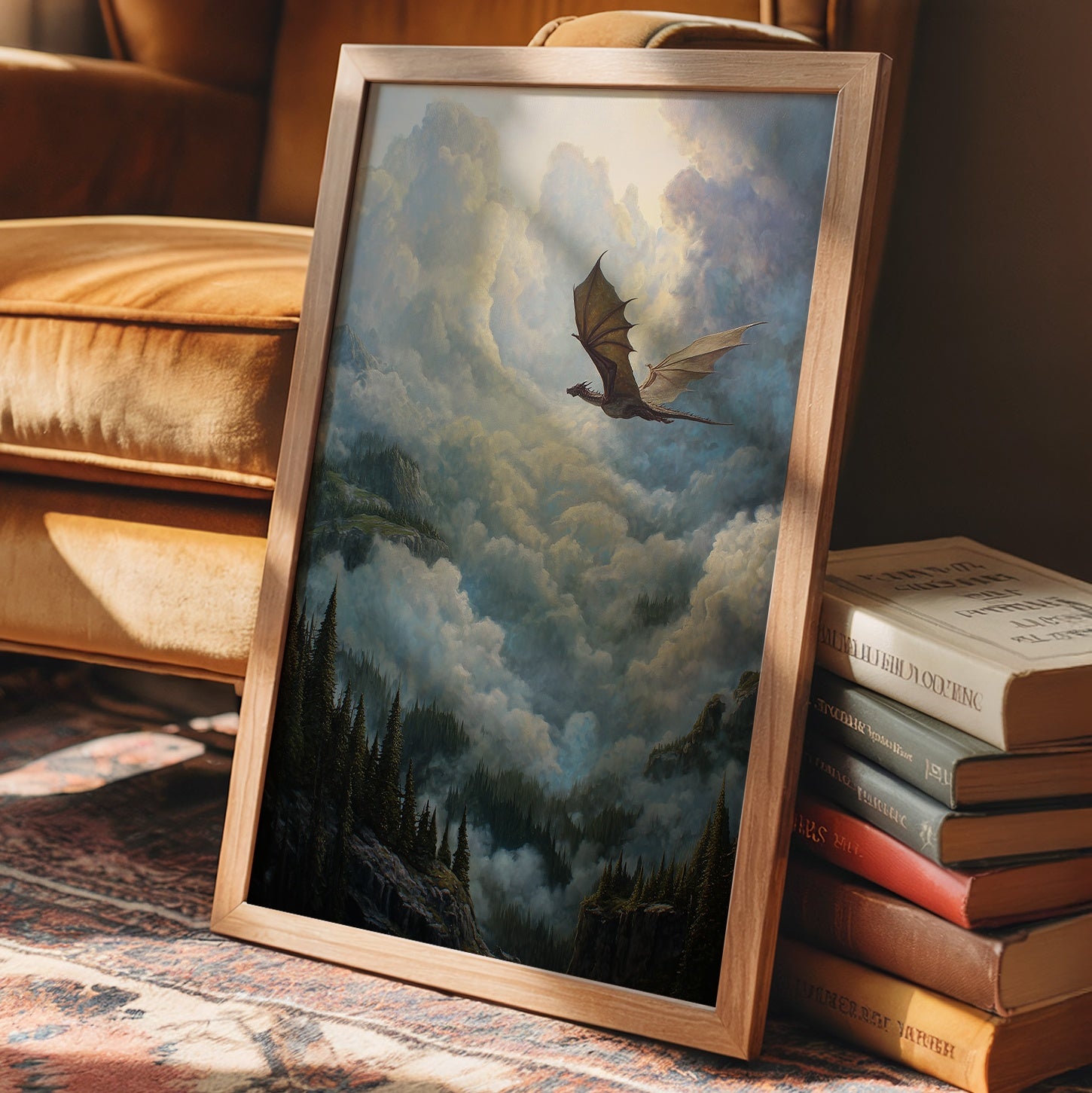 Ancient Wings Cross Misty Peaks