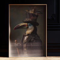 Noble Feathers In Victorian Attire